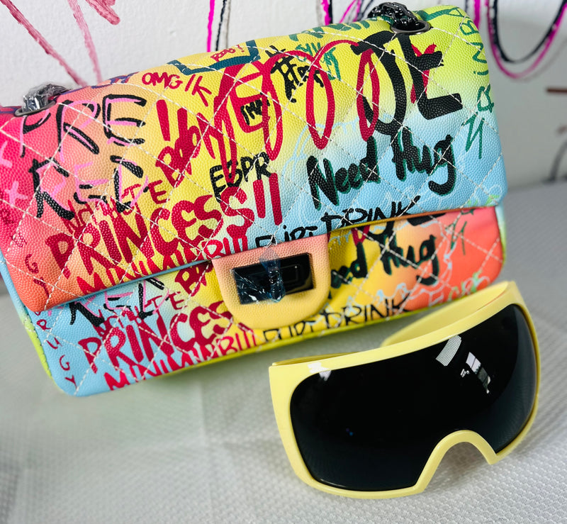 Graffiti crossbody”YELLOW”